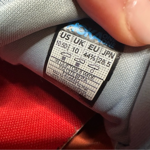 Hoka One One Women's Clifton 8 running shoe in the Blue Fog / Plein Air colorway - Picture 16 of 16